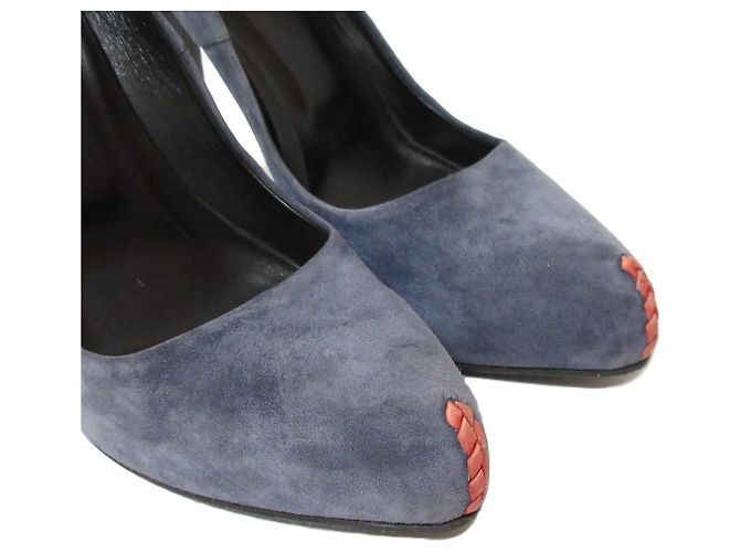 Pumps in suede intrecciato Roger Vivier Blu - vista 4