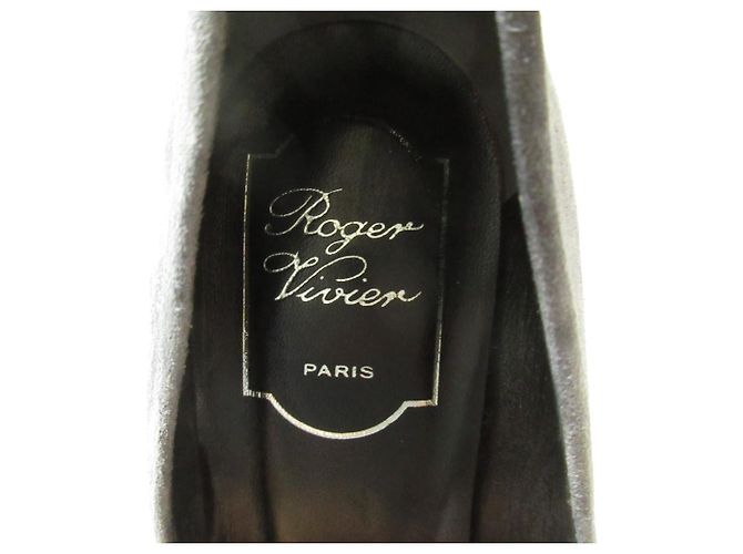 Pumps in suede intrecciato Roger Vivier Blu - vista 8
