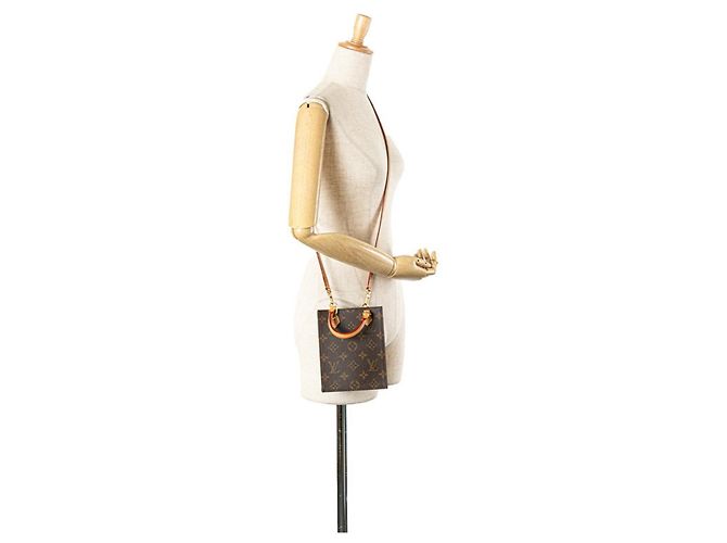 Borsa Petite Sac Plat Monogramma Louis Vuitton Marrone - vista 11