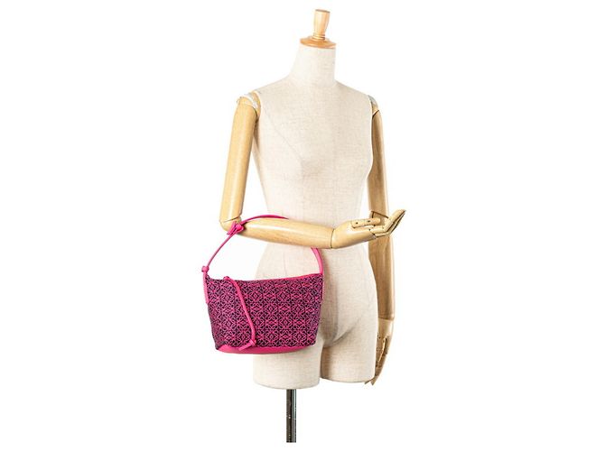 Borsa Cubby Anagram Loewe - Piccola Borsa a Mano in Rosa - vista 13