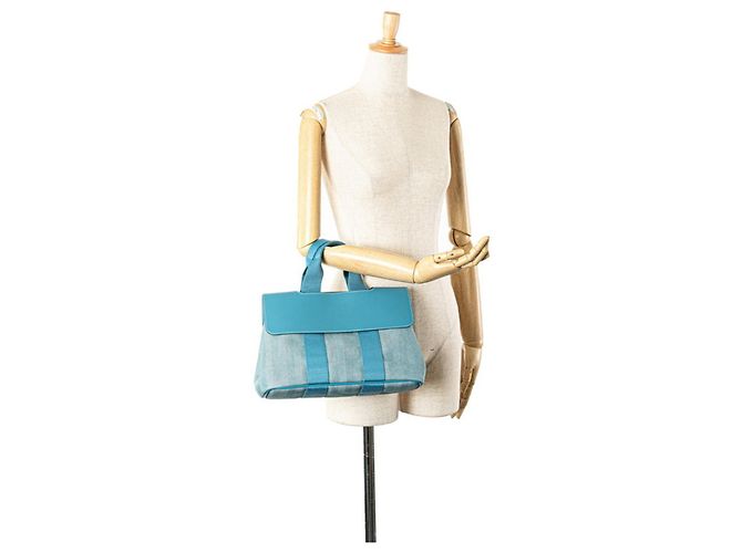 Borsa a mano Hermès Valparaiso PM Blu - vista 11