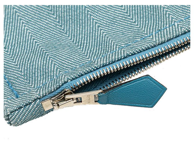 Borsa a mano Hermès Valparaiso PM Blu - vista 9