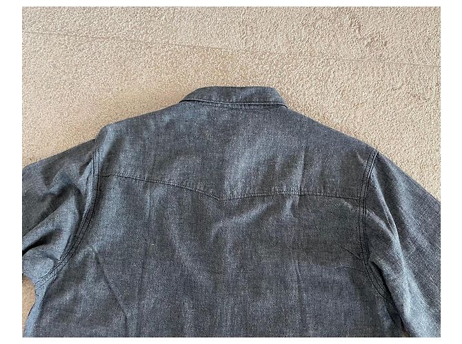 camicia da uomo grigio mélange 100% cotone taglia XL Adolfo Dominguez - vista 3