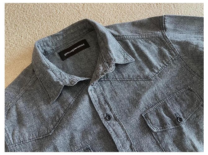 camicia da uomo grigio mélange 100% cotone taglia XL Adolfo Dominguez - vista 6