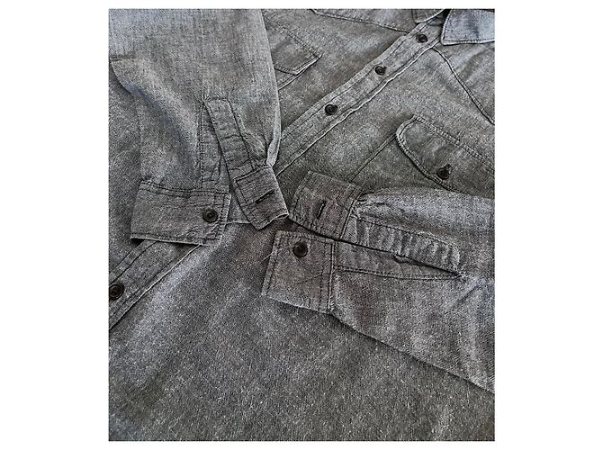 camicia da uomo grigio mélange 100% cotone taglia XL Adolfo Dominguez - vista 7