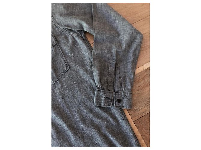 camicia da uomo grigio mélange 100% cotone taglia XL Adolfo Dominguez - vista 8