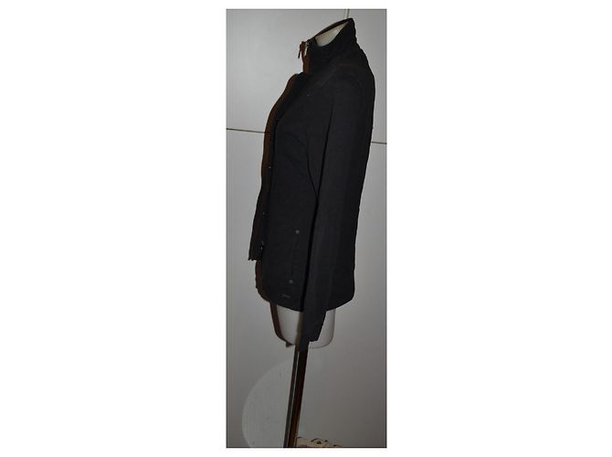 Giacca in pile nera Woolrich Nero - vista 3
