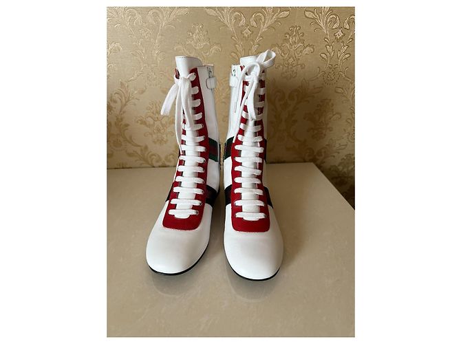 Botines de piel Gucci blancos - vista 4