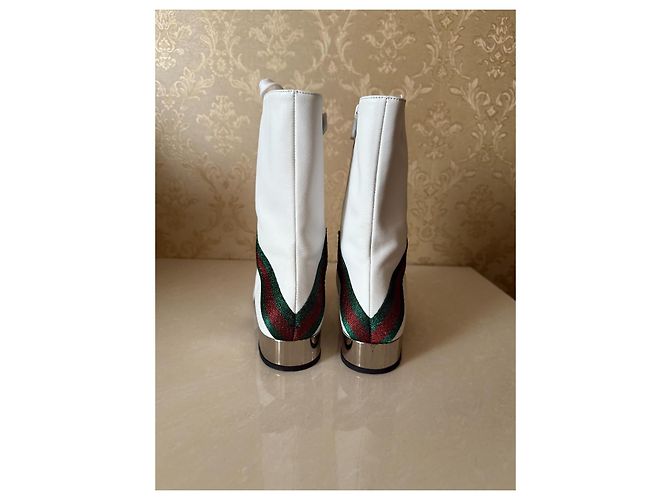 Botines de piel Gucci blancos - vista 5