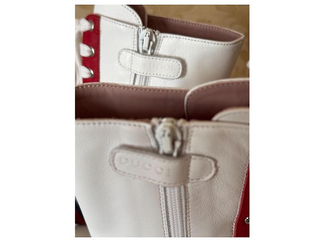 Botines de piel Gucci blancos - vista 8