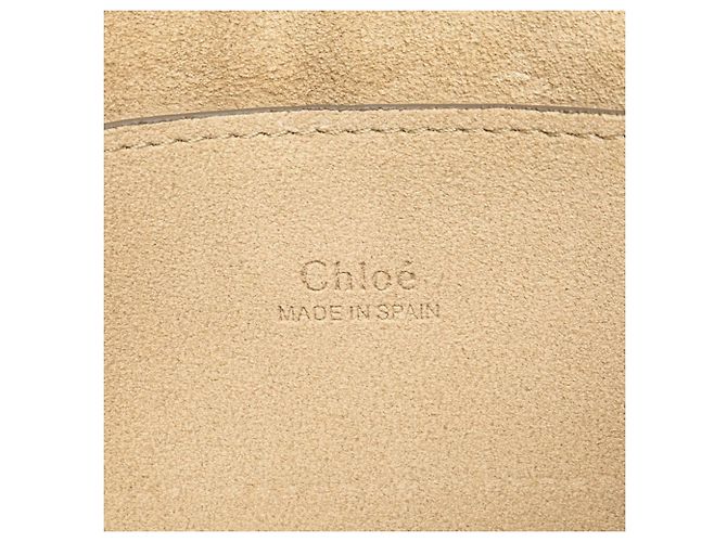 Borsa a spalla in pelle e suede rossa Chloé Rosso - vista 11