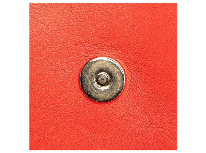Borsa a spalla in pelle e suede rossa Chloé Rosso - vista 4