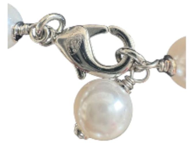 Coco Crush Collana di perle vintage Chanel 5CC con cristalli Silver hardware - vista 6