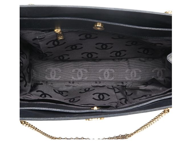 Chanel Bicolor Coco Mark Ketten-Schultertasche Schwarz - Ansicht 4