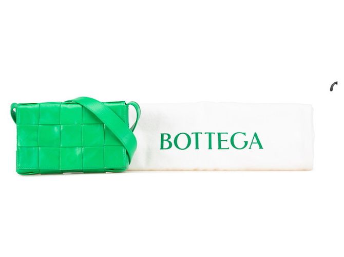 Borsa a tracolla Maxi Intrecciato di Bottega Veneta Verde - vista 7