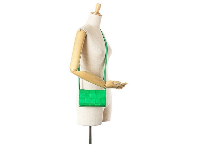 Borsa a tracolla Maxi Intrecciato di Bottega Veneta Verde - vista 8