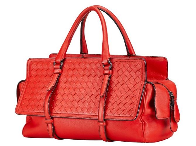 Borsa Intrecciato di Bottega Veneta Rosso - vista 2