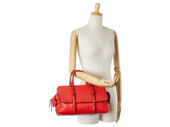 Borsa Intrecciato di Bottega Veneta Rosso - vista 7