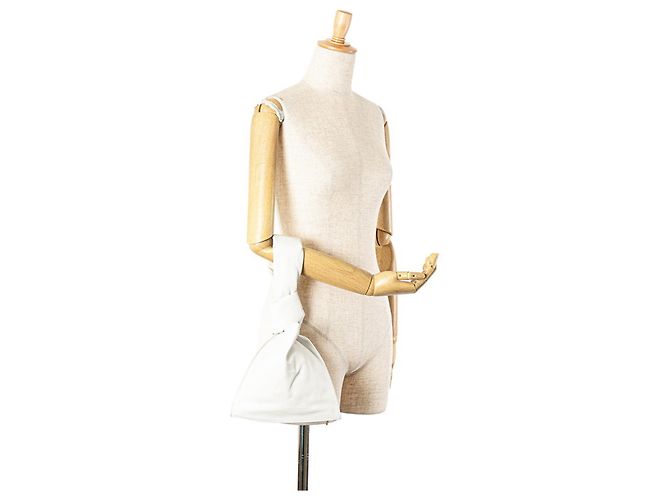 Borsa Miniza Twist di Bottega Veneta Bianco - vista 7
