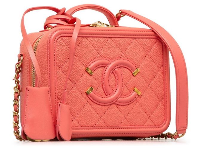 Borsa CHANEL Matelassé Coco Mark CC Rosa - vista 2