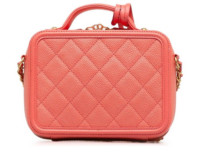 Borsa CHANEL Matelassé Coco Mark CC Rosa - vista 3