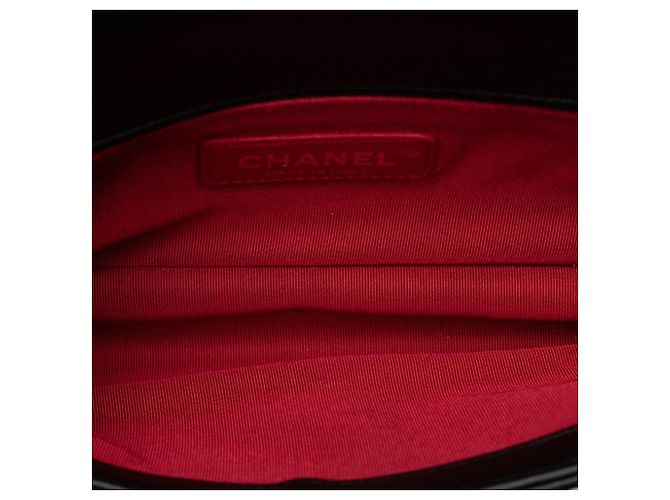 Borsa a spalla piccola Boy di Chanel con catena Nero Rosso - vista 5