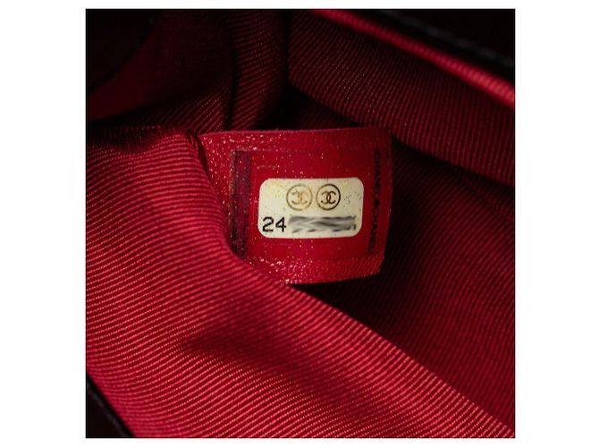 Borsa a spalla piccola Boy di Chanel con catena Nero Rosso - vista 7