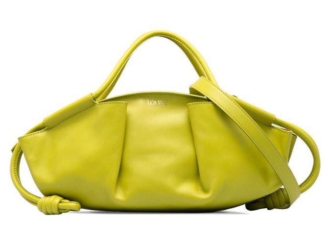 Borsa a mano/spalla in pelle verde Loewe Paseo - vista 2