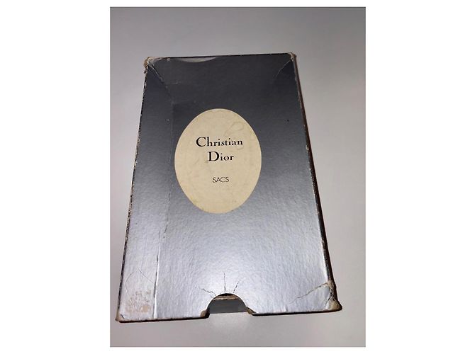 Christian Dior 30 Montaigne Borsa in tessuto e pelle blu navy D'oro - vista 10