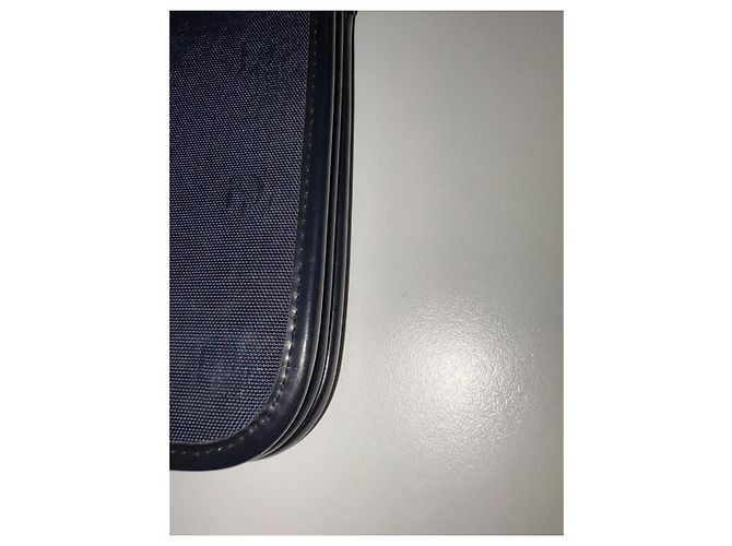 Christian Dior 30 Montaigne Borsa in tessuto e pelle blu navy D'oro - vista 12