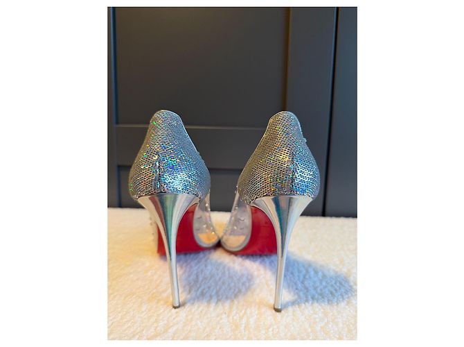 Décolleté Christian Louboutin Argentate Argento - vista 3
