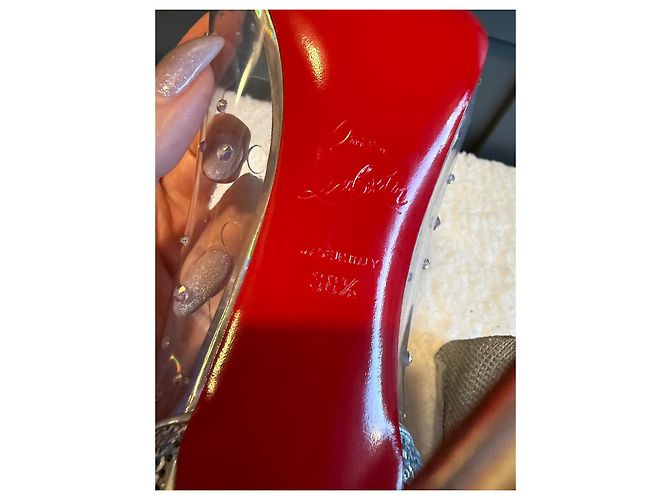 Décolleté Christian Louboutin Argentate Argento - vista 5