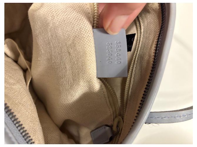 Borsa Gucci blu polvere in tela stampata Blu chiaro - vista 11