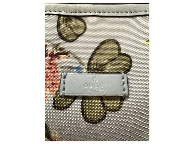 Borsa Gucci blu polvere in tela stampata Blu chiaro - vista 17
