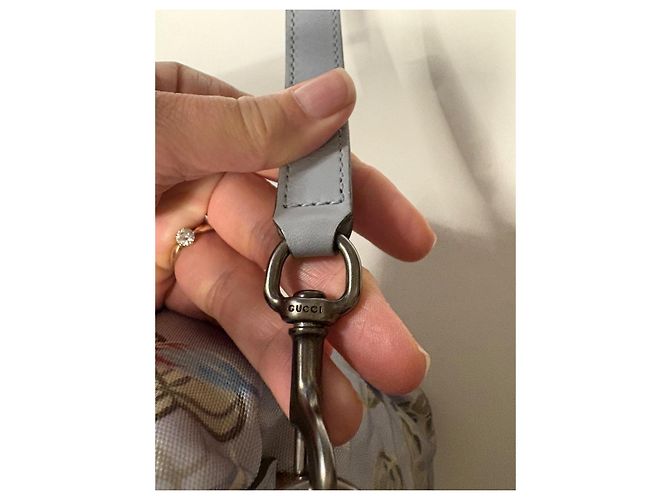 Borsa Gucci blu polvere in tela stampata Blu chiaro - vista 18