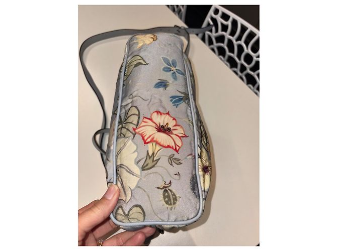 Borsa Gucci blu polvere in tela stampata Blu chiaro - vista 19