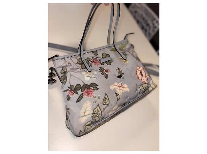 Borsa Gucci blu polvere in tela stampata Blu chiaro - vista 6