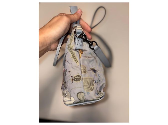 Borsa Gucci blu polvere in tela stampata Blu chiaro - vista 8