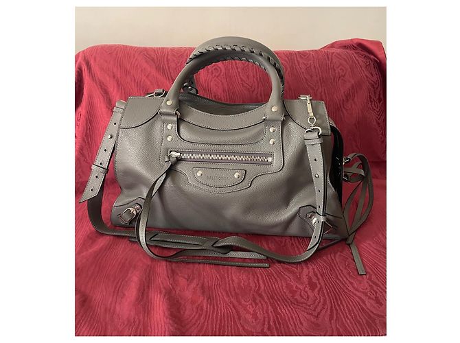 Borsa Balenciaga Neo Classic CITY M GRIGIO SCURO - vista 2