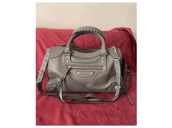 Borsa Balenciaga Neo Classic CITY M GRIGIO SCURO - vista 7
