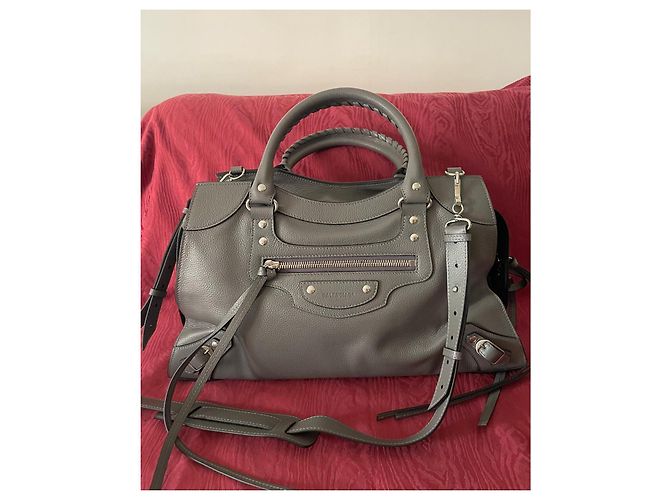 Borsa Balenciaga Neo Classic CITY M GRIGIO SCURO - vista 9