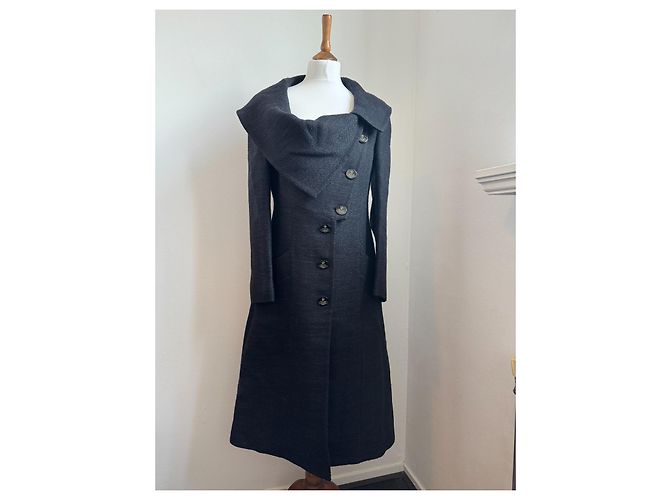 Abrigo de lana negro Vivienne Westwood - vista 13