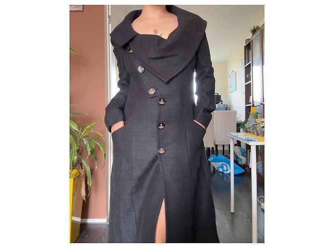 Abrigo de lana negro Vivienne Westwood - vista 3
