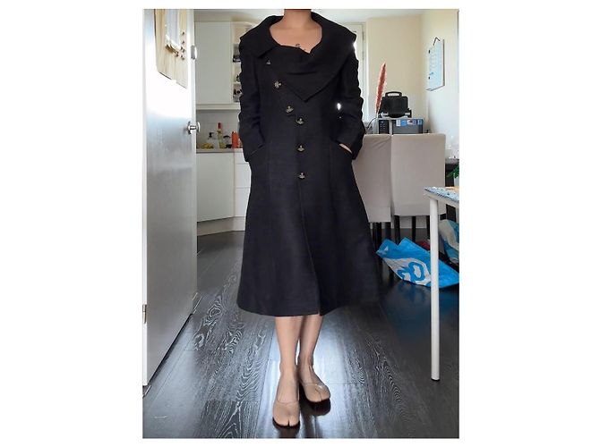 Abrigo de lana negro Vivienne Westwood - vista 5