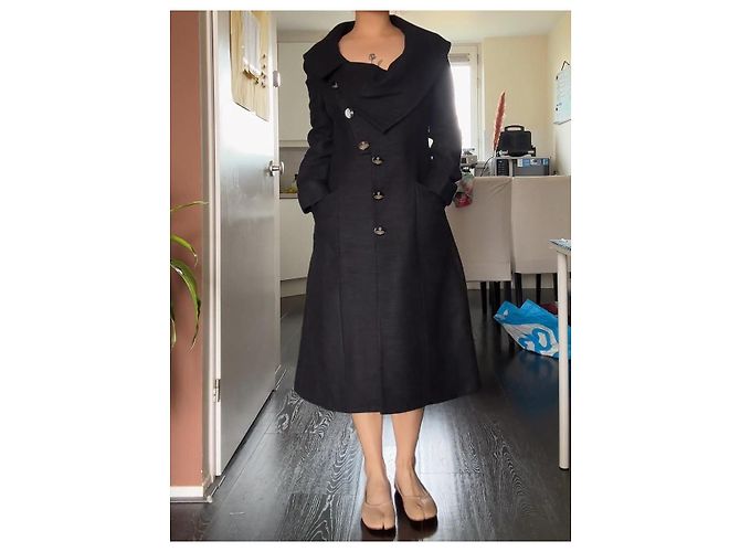 Abrigo de lana negro Vivienne Westwood - vista 6