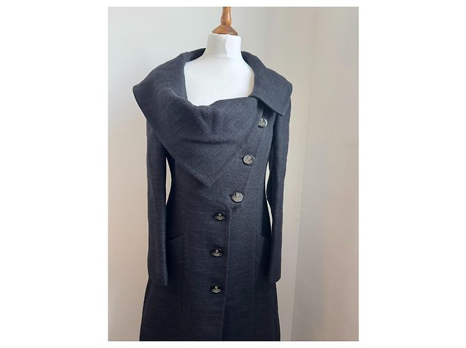 Abrigo de lana negro Vivienne Westwood - vista 8