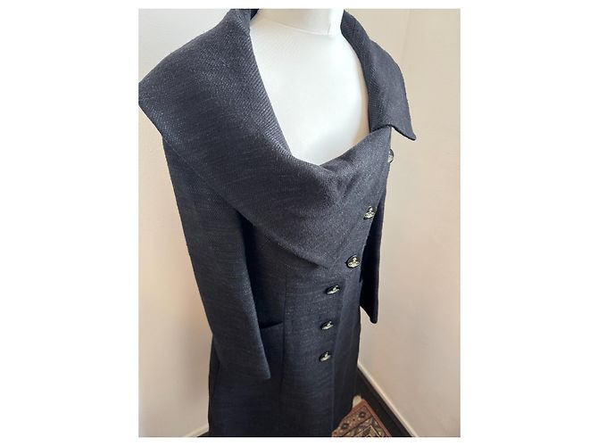 Abrigo de lana negro Vivienne Westwood - vista 9