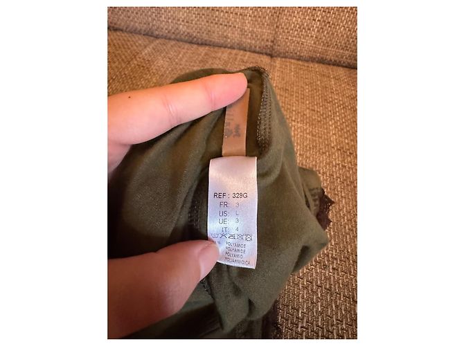 Top con spalline John Galliano Khaki Arancione Cotone - vista 12