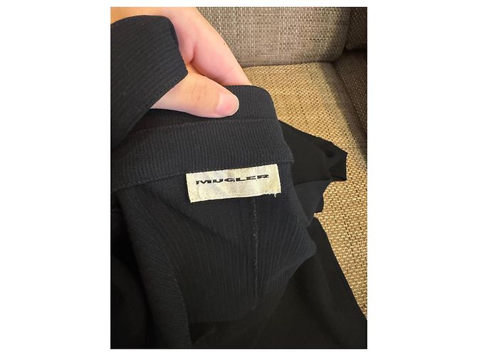Vestido negro con cinturón Thierry Mugler - vista 14