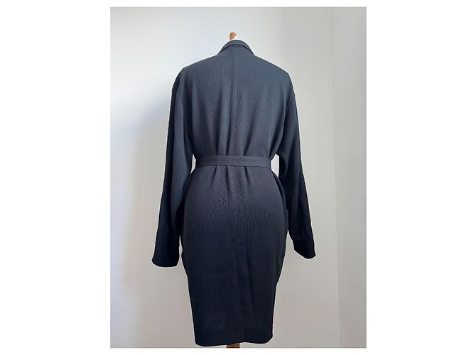 Vestido negro con cinturón Thierry Mugler - vista 6